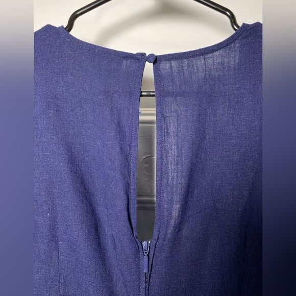 Finders Keepers | Limoncello Tie-Front Flared Sleeve Playsuit Romper Navy Sz 6 - Picture 10 of 13